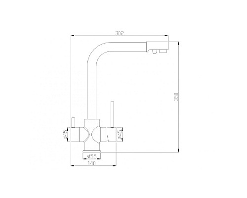 Смеситель для кухни ZORG Steel Hammer SH 552 CR