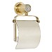 Держатель для туалетной бумаги с крышкой Boheme RoyalE CRISTAL BLACK GOLD