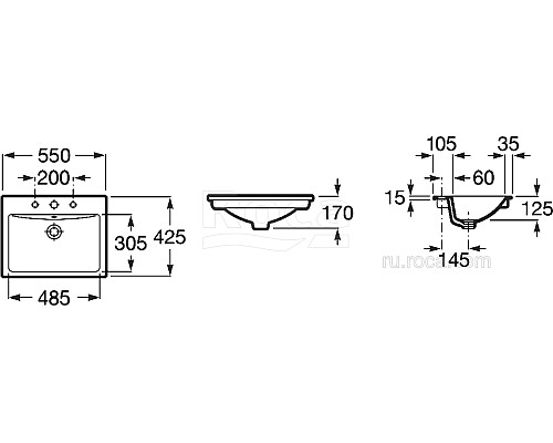 Раковина Roca Diverta 55x42 32711600Y