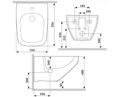 Биде AM.PM Inspire 2.0 C50A3411WH подвесное Белое