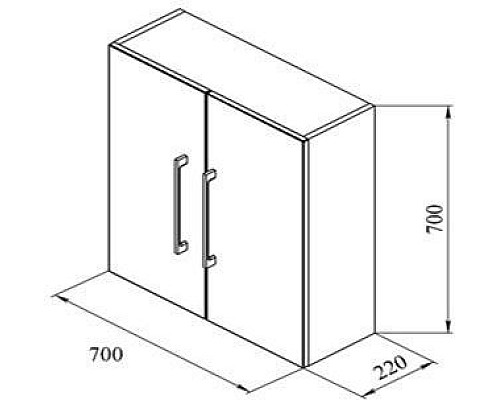 Подвесной шкаф De Aqua Трио Люкс 70 185075 Белый