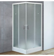 Душевой уголок Royal Bath HP 80х80 с поддоном профиль Белый стекло матовое