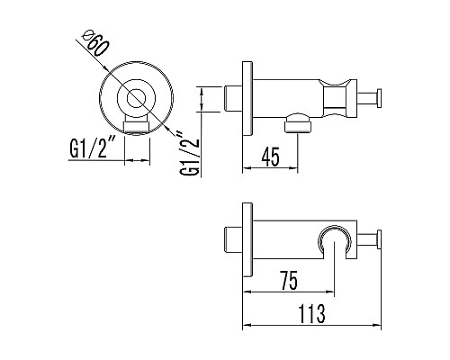 Шланговое подключение Lemark LM3785BL Черное