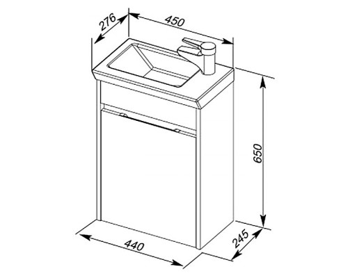 Тумба с раковиной Aquanet 00213041