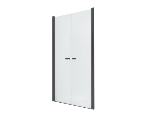 Душевая дверь NEW TRENDY NEW SOLEO BLACK двойные двери 150x195 (черный)