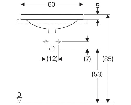 Раковина для ванной Geberit VariForm 500.728.01.2