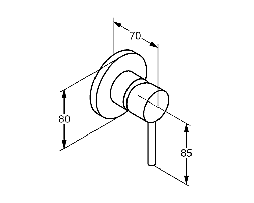 Смеситель для душа Kludi Bozz 389253976 Черный матовый