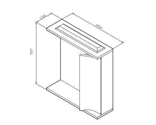 Зеркальный шкаф AM.PM Like M80MPR0651WG 650 мм
