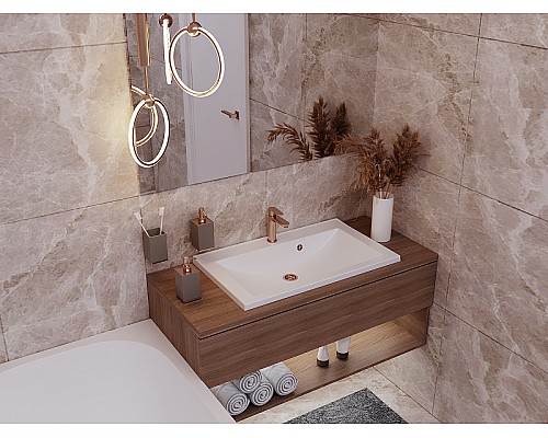 Раковина Paola Roma 75 Белая глянцевая