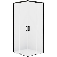 Душевое ограждение NEW TRENDY PRIME BLACK 100x80x200 (черный)