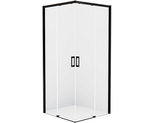 Душевое ограждение NEW TRENDY PRIME BLACK 100x80x200 (черный)