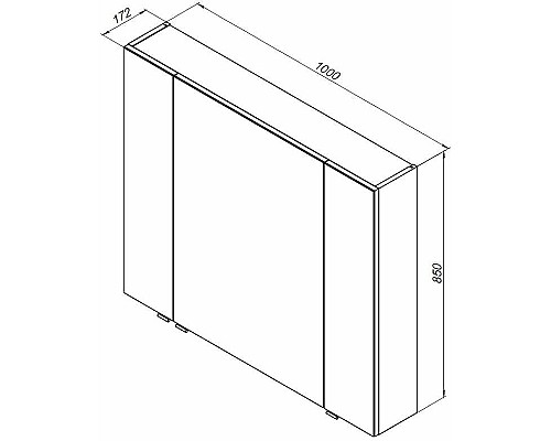 Зеркальный шкаф Aquanet Алвита New 100 277542 Белый матовый
