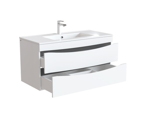 Тумба с раковиной IDDIS Cloud 100 подвесная белая CLO10W1i95K