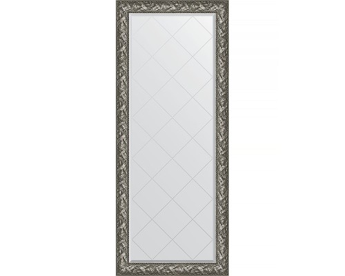 Зеркало Evoform Exclusive-G Floor 203х84 с гравировкой в багетной раме - Византия серебро 99 мм