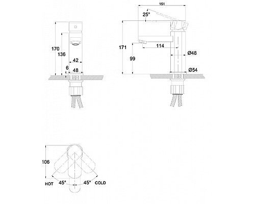 Смеситель для раковины KAISER Sonat 34011