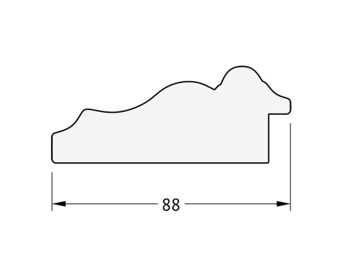 Зеркало Evoform Exclusive 146х61 BY 1267 с фацетом в багетной раме - Римское серебро 88 мм