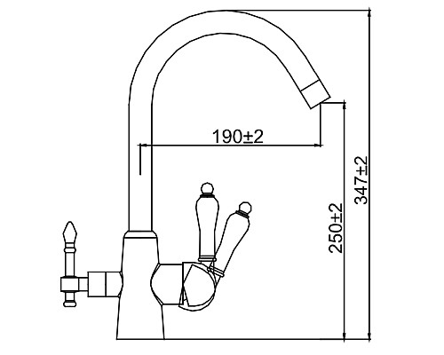 Смеситель для кухонной мойки KAISER Vincent 31744