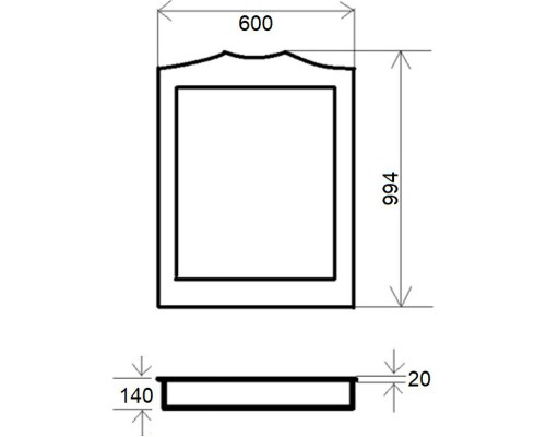 Зеркало Orange Classic F7-75ZE1 Орех