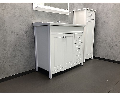 Шкаф полупенал Comforty Тбилиси 40 00003132633 Белый глянец