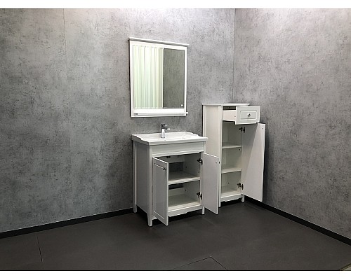 Шкаф полупенал Comforty Тбилиси 40 00003132633 Белый глянец