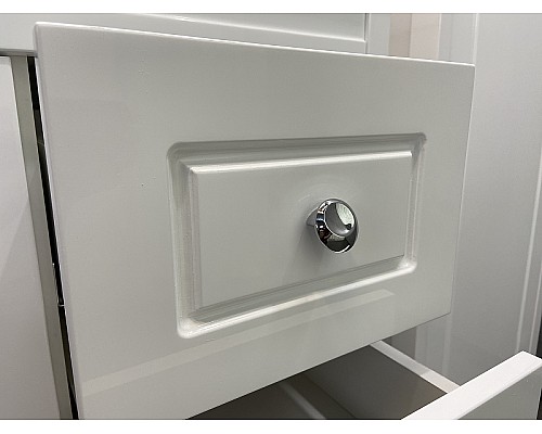 Шкаф полупенал Comforty Тбилиси 40 00003132633 Белый глянец