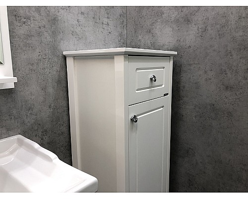 Шкаф полупенал Comforty Тбилиси 40 00003132633 Белый глянец