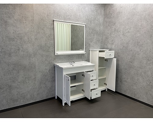 Шкаф полупенал Comforty Тбилиси 40 00003132633 Белый глянец