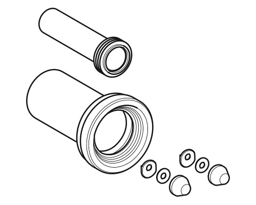 Впускной/выпускной патрубок для унитаза Geberit 152.426.46.1 Черный