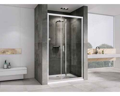 Душевая дверь Abber Sonnenstrand 120 AG07120 профиль Хром стекло прозрачное