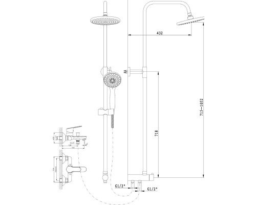 Душевая система Orange Classic M71-933cr Хром