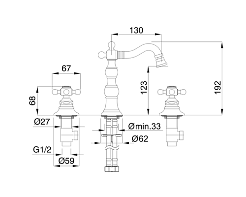 Смеситель для биде Migliore Arcadia 18384 Хром