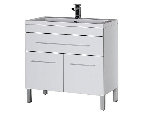 Тумба под раковину Aquanet Верона 100 182710 1 ящик 2 дверцы Белая
