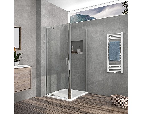 Душевой уголок Vincea Intra 100х90 VSR-1I901090CL профиль Хром стекло прозрачное