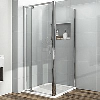 Душевой уголок Vincea Intra 100х90 VSR-1I901090CL профиль Хром стекло прозрачное