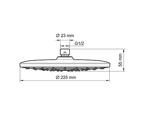 Верхняя душевая насадка WasserKRAFT A077