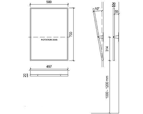 Косметическое зеркало Nofer 08023.S Хром матовый