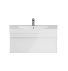 Тумба Kerama Marazzi MODULA подвесная 100 с ящиком 1+1, белая глянцевая