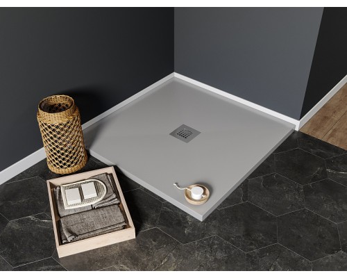 Душевой поддон из искусственного камня Aquanet Pleasure 90x90 Серый