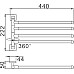 Полотенцедержатель Haiba HB8614 поворотный Хром