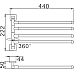 Полотенцедержатель Haiba HB8614 поворотный Хром