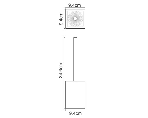 Ершик для унитаза WasserKRAFT Abens K-3727 Черный матовый