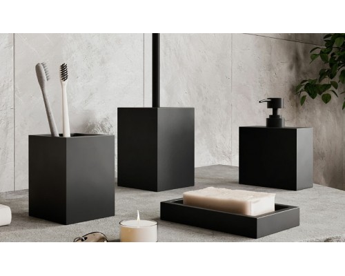 Ершик для унитаза WasserKRAFT Abens K-3727 Черный матовый