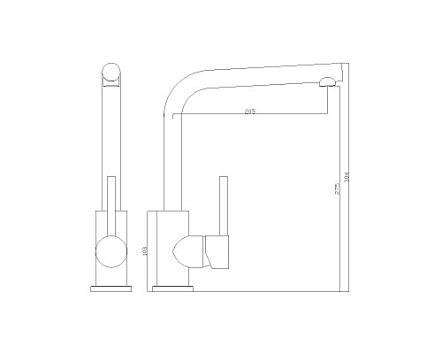 Смеситель для кухни Seaman Eco Glasgow SSN-3028S-SS (SSN-3028S) Сталь