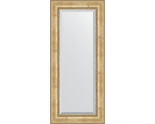 Зеркало Evoform Exclusive 152х67 BY 3558 с фацетом в багетной раме - Состаренное серебро с орнаментом 120 мм