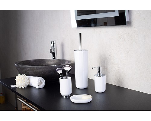 Стакан для зубных щеток Ridder Alba 2015101 Хром Белый