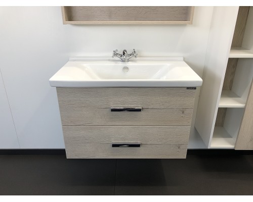 Тумба с раковиной Comforty Парма 80 00004143491 подвесная Дуб дымчатый