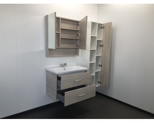 Тумба с раковиной Comforty Парма 80 00004143491 подвесная Дуб дымчатый