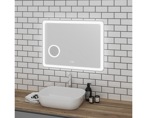 Зеркало Grossman Leo 100 1610080 с подсветкой с сенсорным выключателем с подогревом