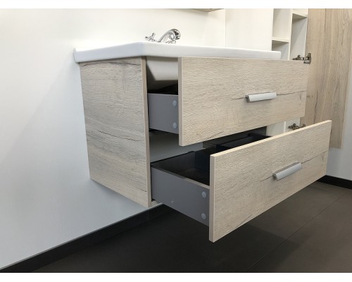 Тумба с раковиной Comforty Парма 80 00004143491 подвесная Дуб дымчатый