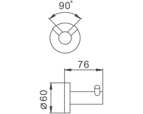 Двойной крючок Haiba HB8305-2 Нержавеющая сталь